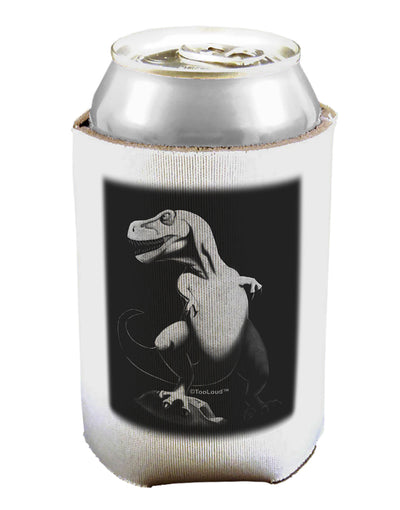 Tyrannosaurus Rex Design - Grayscale Can / Bottle Insulator Coolers by TooLoud-Can Coolie-TooLoud-1-Davson Sales