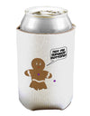 Not My Gumdrop Buttons Gingerbread Man Christmas Can and Bottle Insulator Cooler-Bottle Insulator-TooLoud-White-Davson Sales