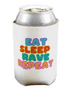 Eat Sleep Rave Repeat Hypnotic Can / Bottle Insulator Coolers by TooLoud-Can Coolie-TooLoud-1-Davson Sales