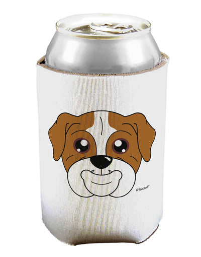 Cute Bulldog - Red Can / Bottle Insulator Coolers by TooLoud-Can Coolie-TooLoud-1-Davson Sales