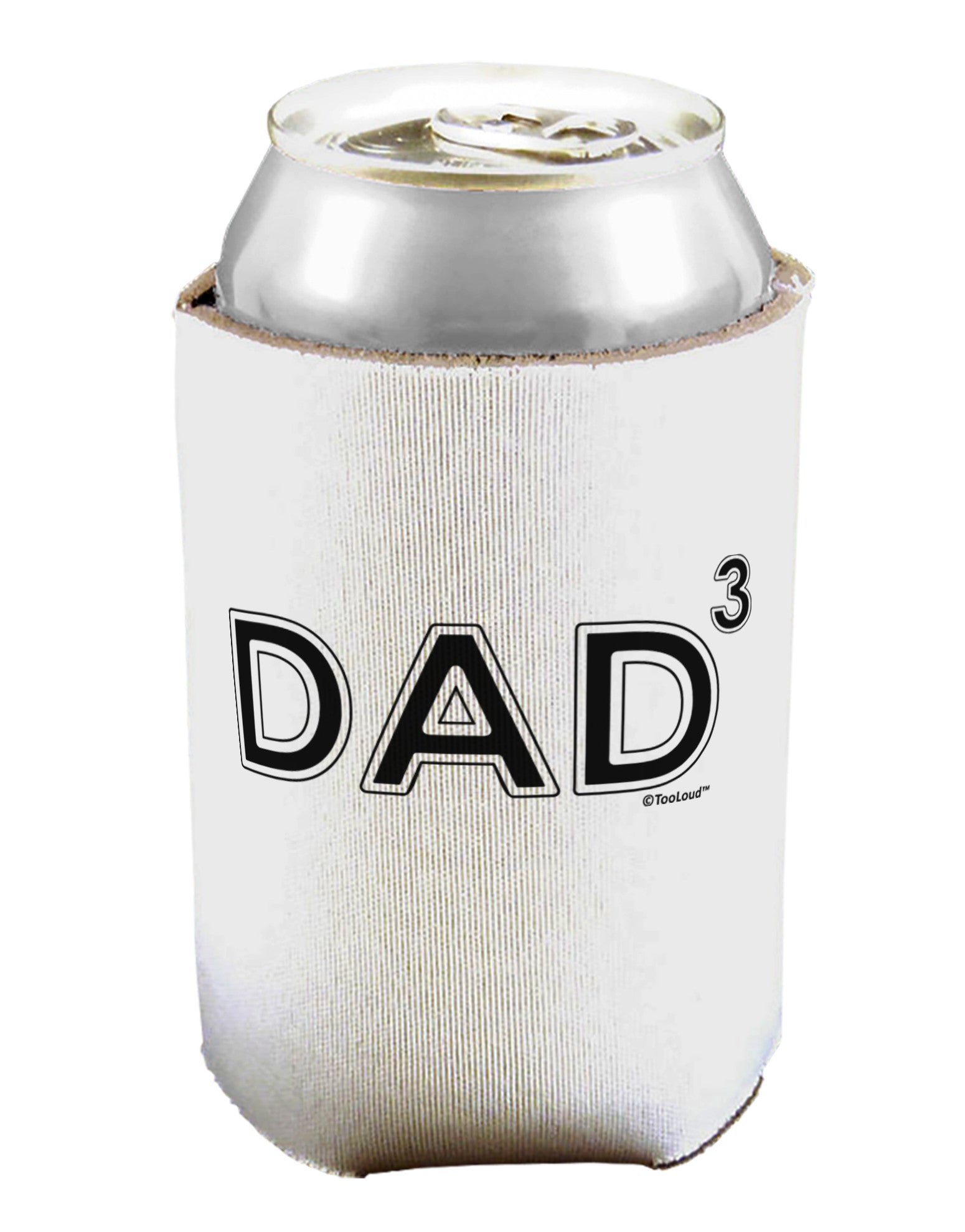 Dad Cubed - Dad of Three Can / Bottle Insulator Coolers-Can Coolie-TooLoud-1-Davson Sales