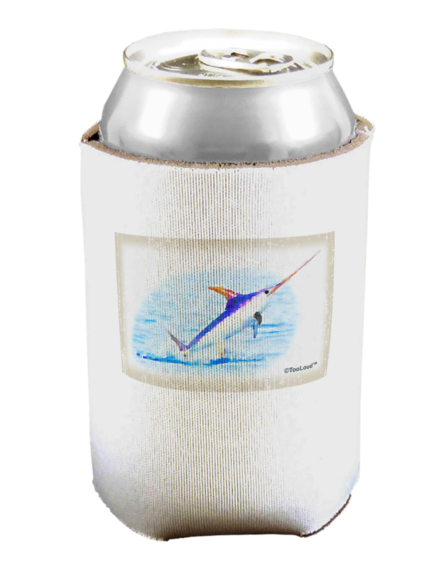 Swordfish Watercolor Can / Bottle Insulator Coolers-Can Coolie-TooLoud-1-Davson Sales