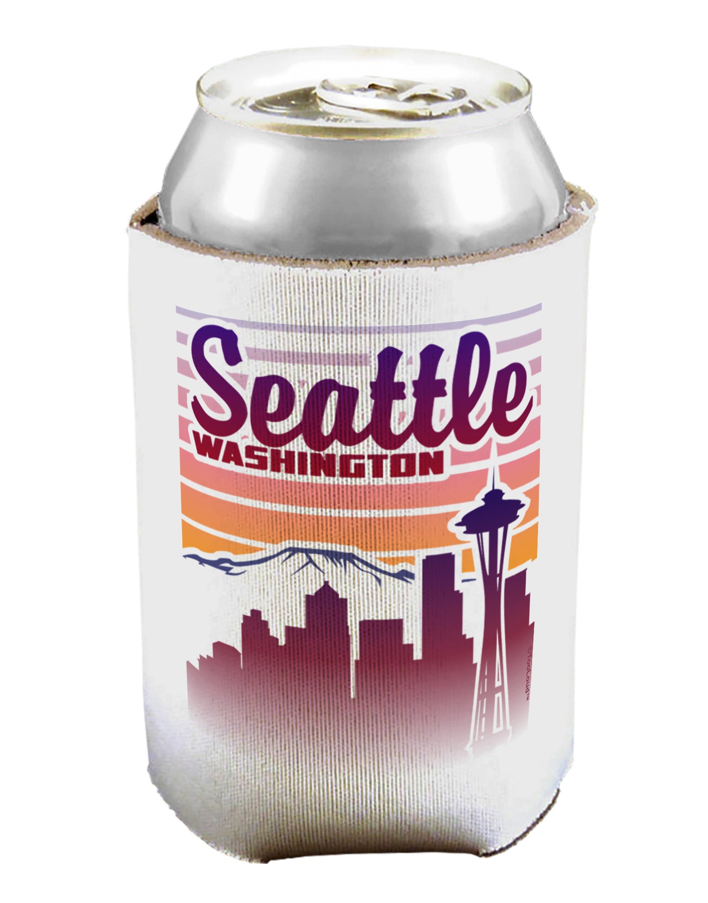 Seattle Washington Sunset Can / Bottle Insulator Coolers-Can Coolie-TooLoud-1-Davson Sales