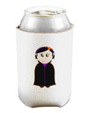 Cute Vampire Girl Halloween Can and Bottle Insulator Cooler-Bottle Insulator-TooLoud-White-Davson Sales