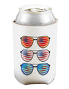 Red White and Blue USA Flag Aviators Can and Bottle Insulator Cooler-Bottle Insulator-TooLoud-White-Davson Sales