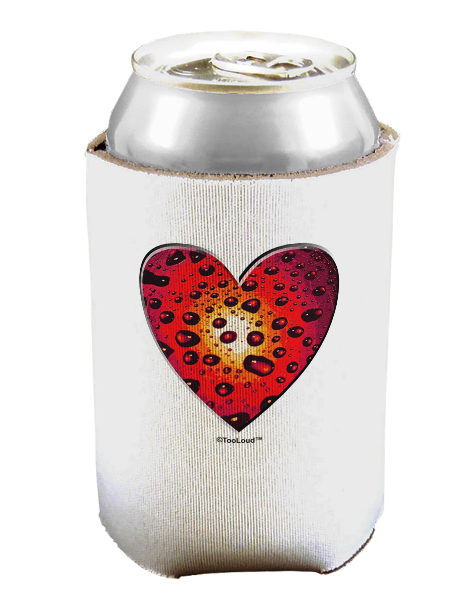 Water Droplet Heart Red Can / Bottle Insulator Coolers by TooLoud-Can Coolie-TooLoud-1-Davson Sales