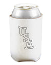 USA Text Can and Bottle Insulator Cooler-Bottle Insulator-TooLoud-White-Davson Sales