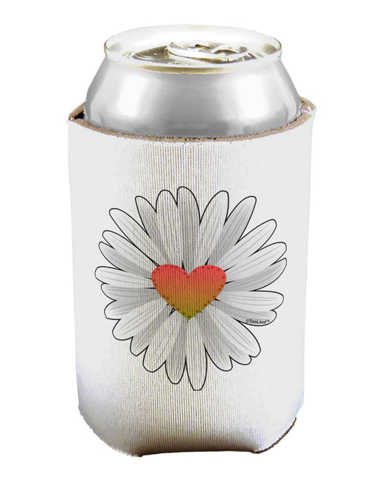 Pretty Daisy Heart Can / Bottle Insulator Coolers-Can Coolie-TooLoud-1-Davson Sales