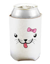 Kyu-T Face - Puppina Cute Girl Puppy Dog Can and Bottle Insulator Cooler-Bottle Insulator-TooLoud-White-Davson Sales