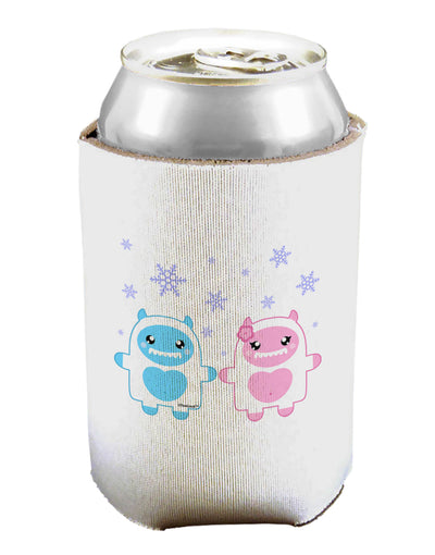 Cute Abominable Snowman Yeti Couple - Christmas Can / Bottle Insulator Coolers-Can Coolie-TooLoud-1 Piece-Davson Sales