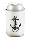 Distressed Nautical Sailor Rope Anchor Can and Bottle Insulator Cooler-Bottle Insulator-TooLoud-White-Davson Sales