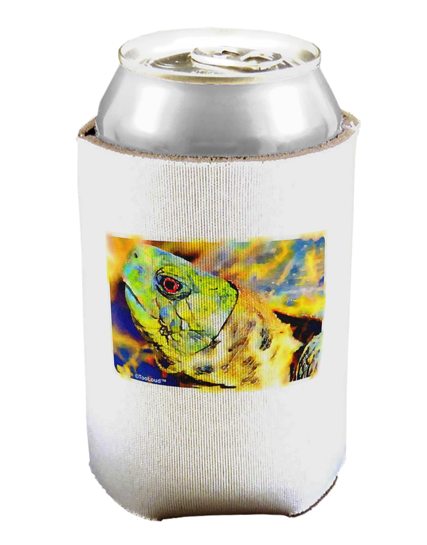 Menacing Turtle Watercolor Can / Bottle Insulator Coolers-Can Coolie-TooLoud-1-Davson Sales