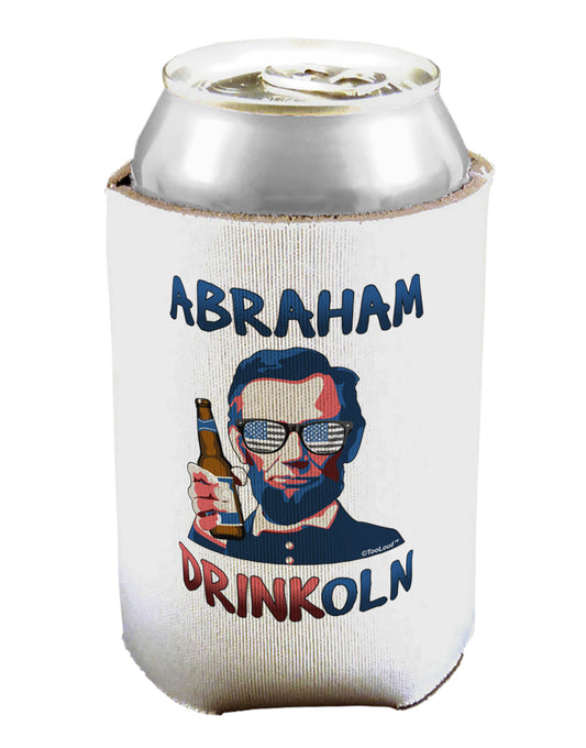 Abraham Drinkoln with Text Can / Bottle Insulator Coolers-Can Coolie-TooLoud-1-Davson Sales