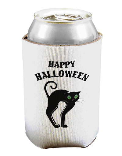 Happy Halloween Cute Black Cat Halloween Can and Bottle Insulator Cooler-Bottle Insulator-TooLoud-White-Davson Sales