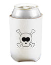 Skull and Crossbones Halloween Can and Bottle Insulator Cooler-Bottle Insulator-TooLoud-White-Davson Sales