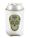 Version 7 Poison Day of the Dead Calavera Can and Bottle Insulator Cooler-Bottle Insulator-TooLoud-White-Davson Sales