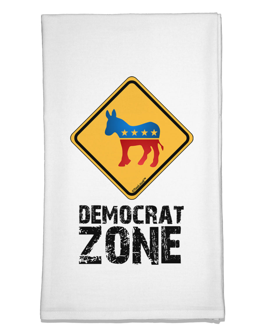 Democrat Zone Flour Sack Dish Towel-Flour Sack Dish Towel-TooLoud-White-Davson Sales