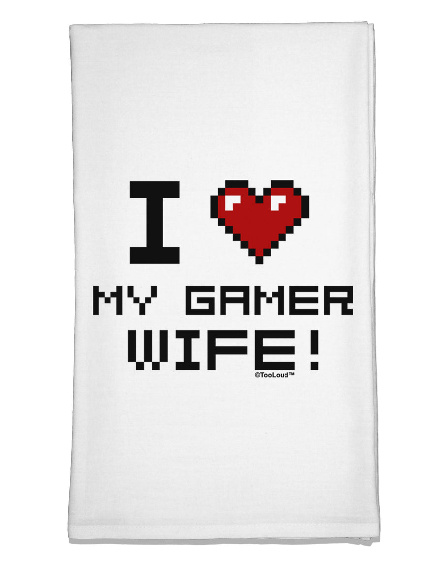 I Heart My Gamer Wife Flour Sack Dish Towels-Flour Sack Dish Towel-TooLoud-White-Davson Sales