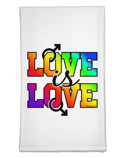 Love Is Love Gay Pride Flour Sack Dish Towels-Flour Sack Dish Towel-TooLoud-White-Davson Sales