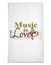 Music Is Love Flour Sack Dish Towels-Flour Sack Dish Towel-TooLoud-White-Davson Sales