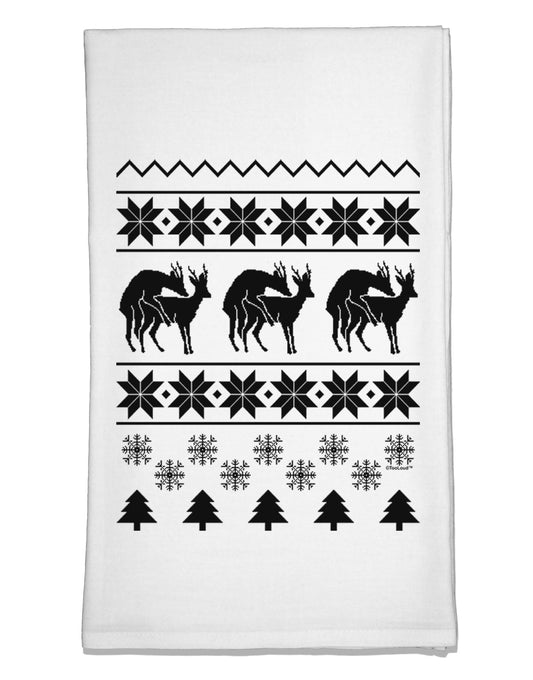 Humping Gay Reindeer Flour Sack Dish Towel-Flour Sack Dish Towel-TooLoud-White-Davson Sales
