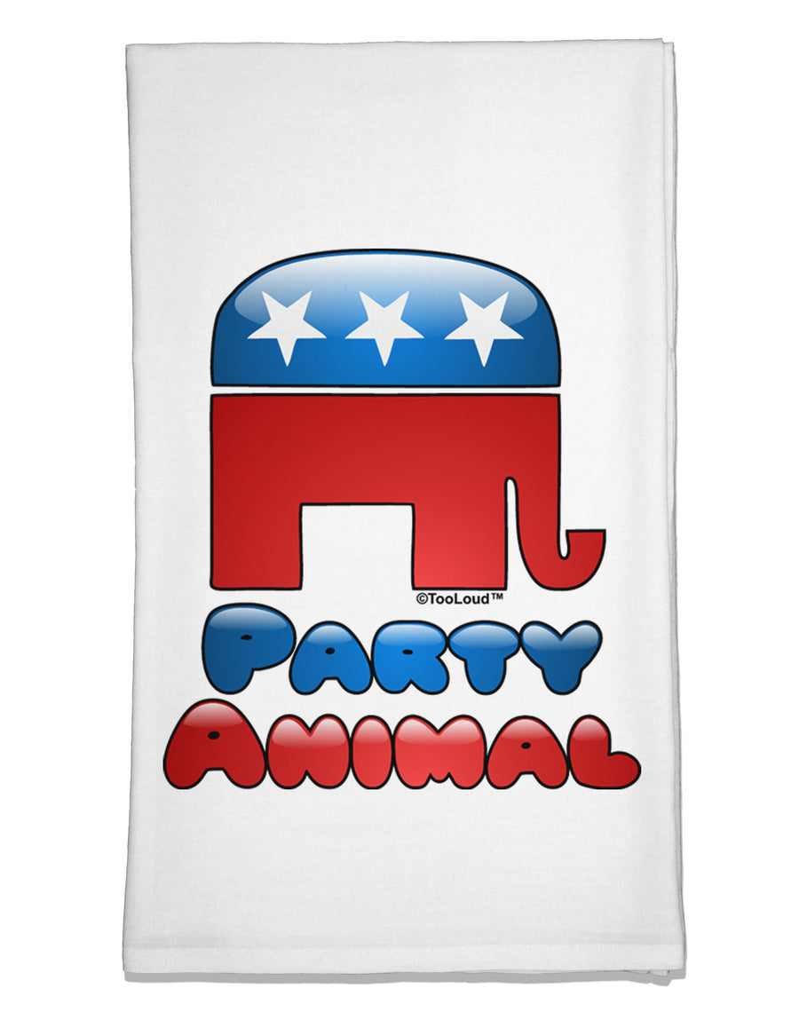 Republican Party Animal Flour Sack Dish Towel-Flour Sack Dish Towel-TooLoud-White-Davson Sales