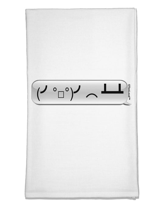 Table Flip Text Bubble Flour Sack Dish Towels-Flour Sack Dish Towel-TooLoud-White-Davson Sales
