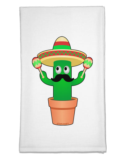 Fiesta Cactus Flour Sack Dish Towel by TooLoud-Flour Sack Dish Towel-TooLoud-White-Davson Sales