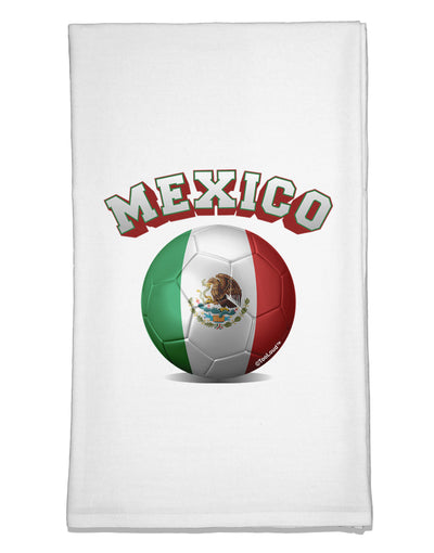 Soccer Ball Flag - Mexico Flour Sack Dish Towel-Flour Sack Dish Towel-TooLoud-White-Davson Sales