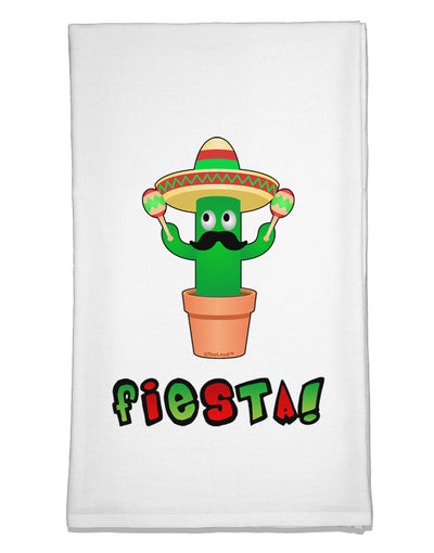 Fiesta Cactus Text Flour Sack Dish Towel by TooLoud-Flour Sack Dish Towel-TooLoud-White-Davson Sales