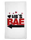 He's BAE - Left Arrow Flour Sack Dish Towels-Flour Sack Dish Towel-TooLoud-White-Davson Sales