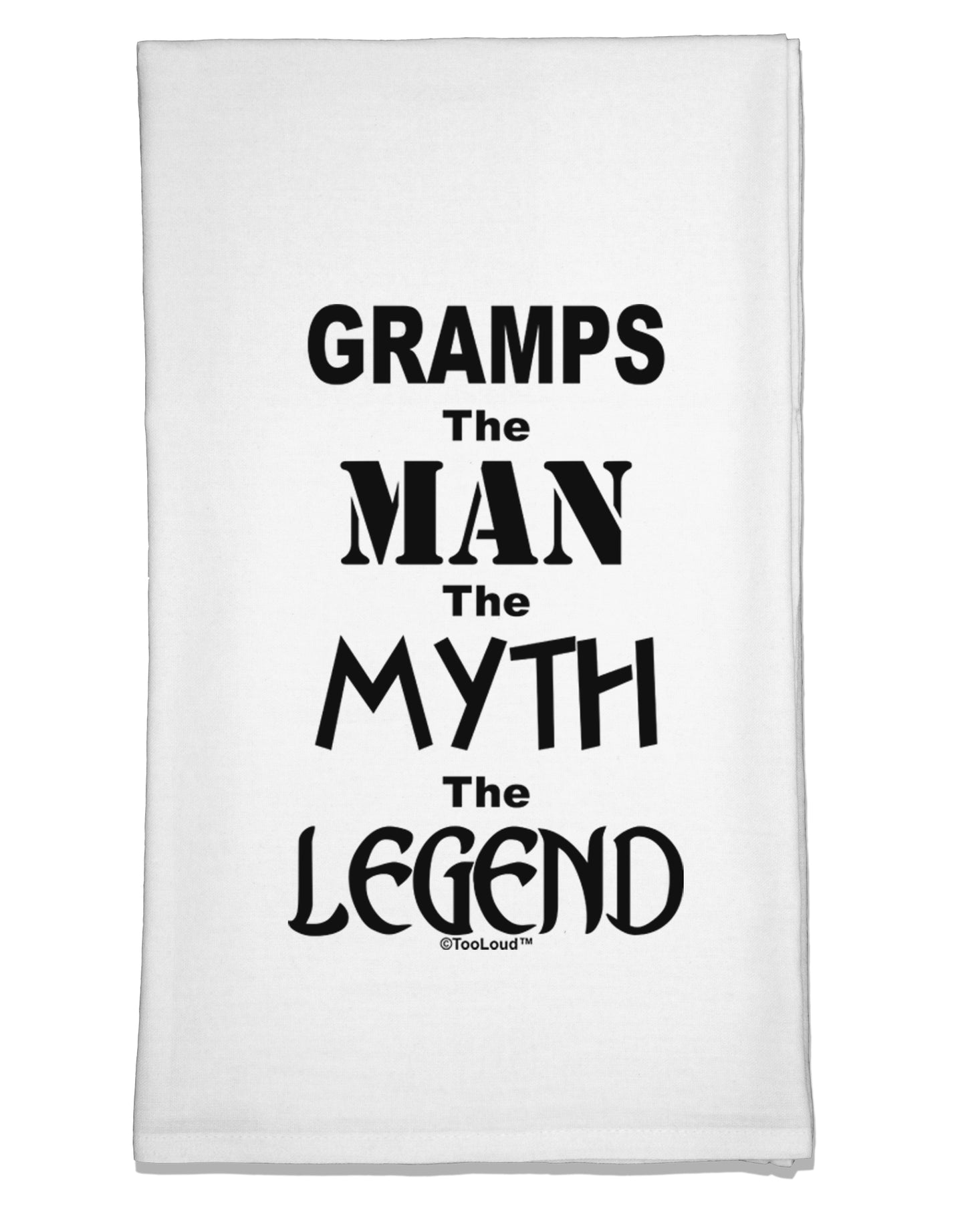 Gramps The Man The Myth The Legend Flour Sack Dish Towel by TooLoud-Flour Sack Dish Towel-TooLoud-White-Davson Sales