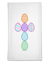 Easter Egg Cross Faux Applique Flour Sack Dish Towel-Flour Sack Dish Towel-TooLoud-White-Davson Sales