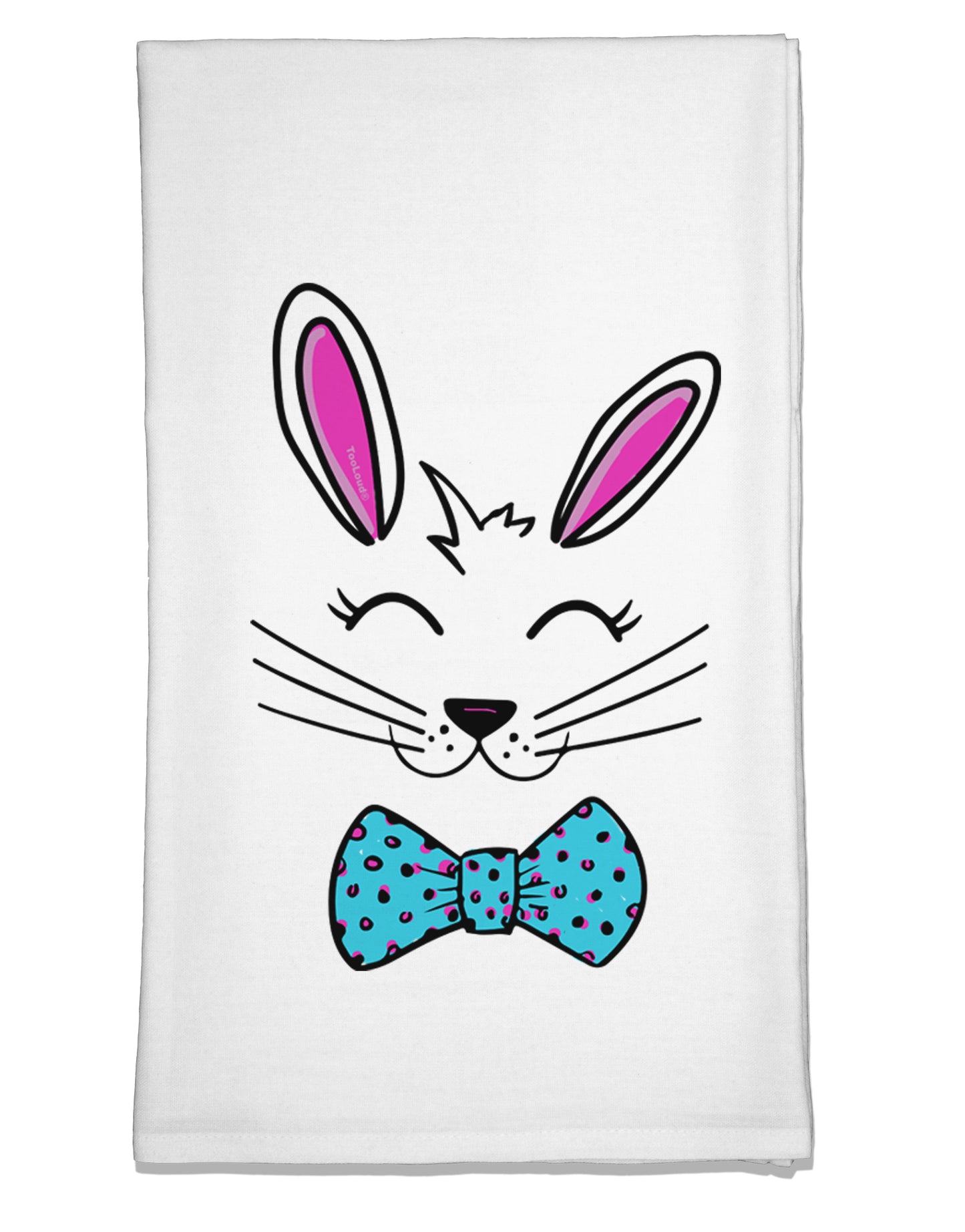 Happy Easter Bunny Face Flour Sack Dish Towel-Flour Sack Dish Towel-TooLoud-Davson Sales