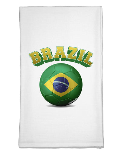 Soccer Ball Flag - Brazil Flour Sack Dish Towel-Flour Sack Dish Towel-TooLoud-White-Davson Sales