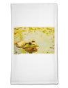 Bullfrog In Watercolor Flour Sack Dish Towel by TooLoud-Flour Sack Dish Towel-TooLoud-White-Davson Sales