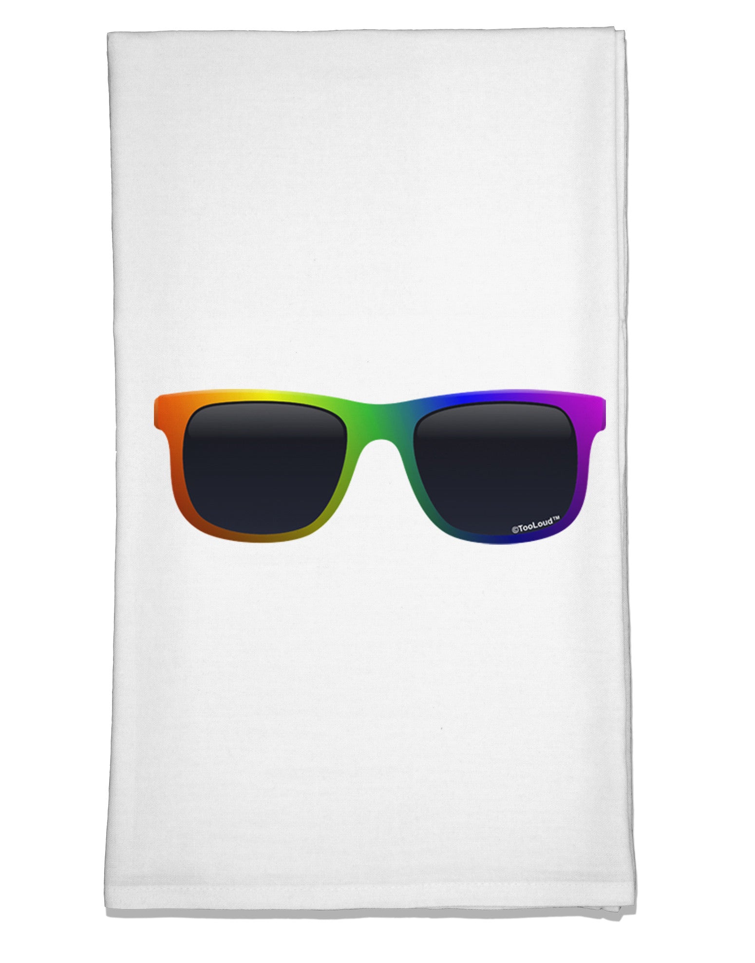 Pride Rainbow Glasses Flour Sack Dish Towel by TooLoud-Flour Sack Dish Towel-TooLoud-White-Davson Sales