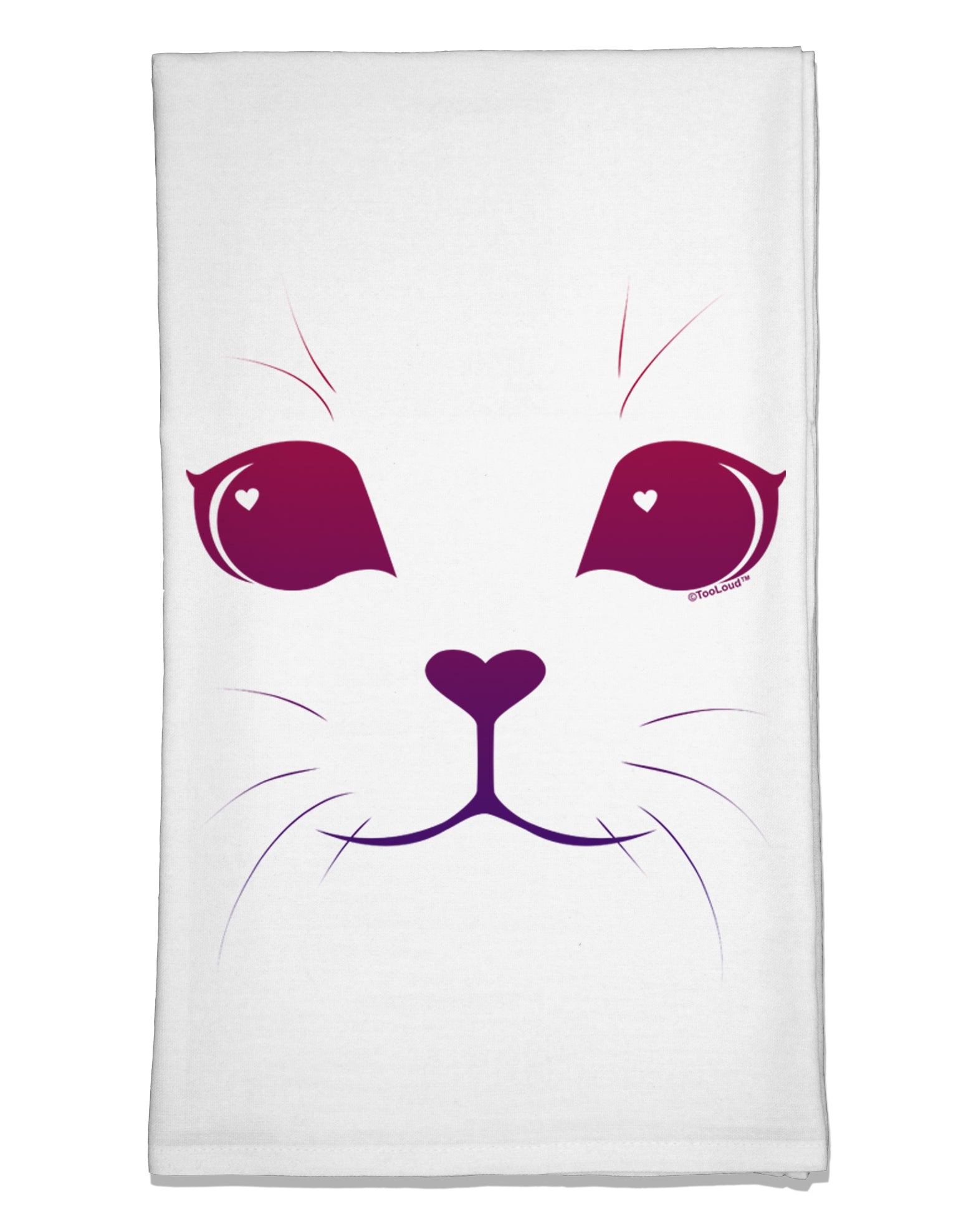 Heart Kitten Flour Sack Dish Towels by TooLoud-Flour Sack Dish Towel-TooLoud-White-Davson Sales