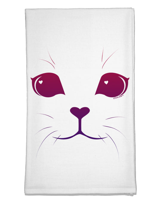 Heart Kitten Flour Sack Dish Towels by TooLoud-Flour Sack Dish Towel-TooLoud-White-Davson Sales