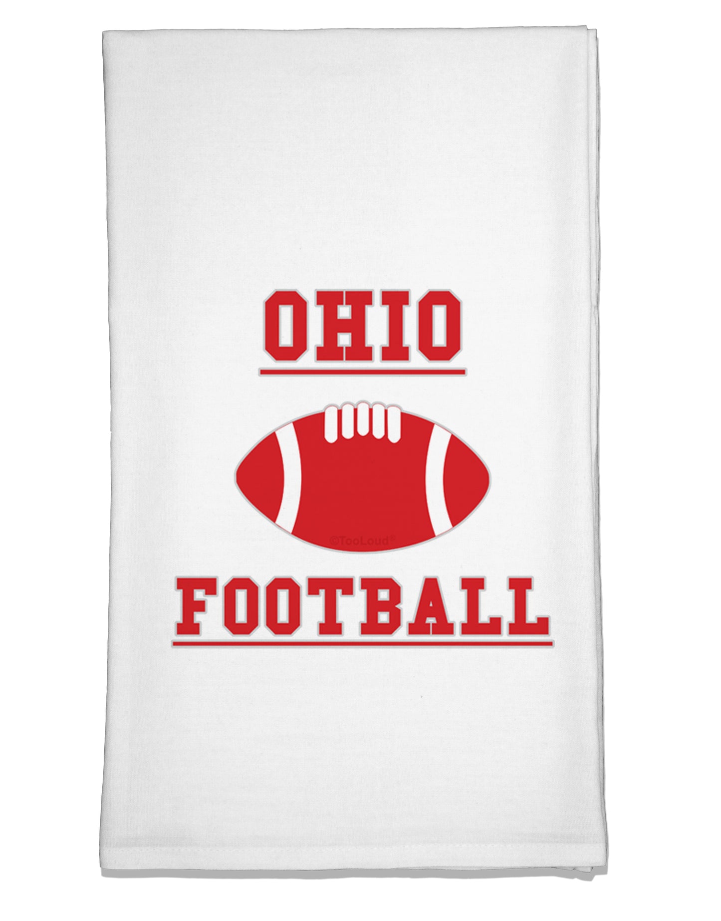 Ohio Football Flour Sack Dish Towel by TooLoud-Flour Sack Dish Towel-TooLoud-White-Davson Sales