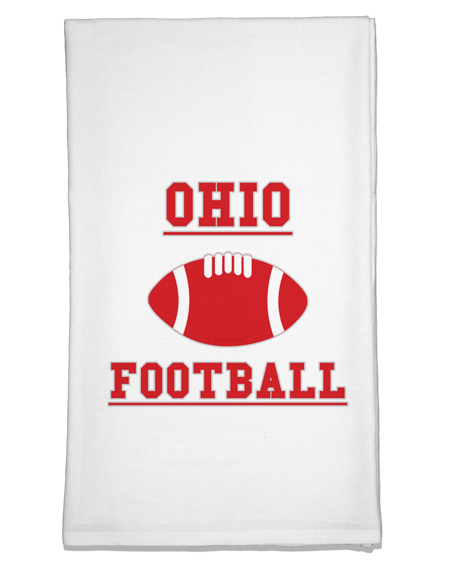 Ohio Football Flour Sack Dish Towel by TooLoud-Flour Sack Dish Towel-TooLoud-White-Davson Sales