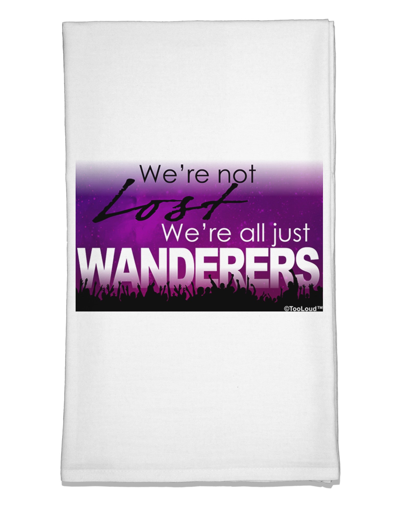 We're All Just Wanderers Flour Sack Dish Towels-Flour Sack Dish Towel-TooLoud-White-Davson Sales