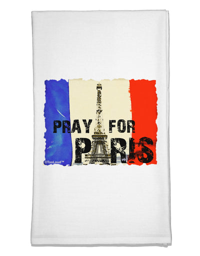 Pray For Paris Watercolor Flour Sack Dish Towels-Flour Sack Dish Towel-TooLoud-White-Davson Sales