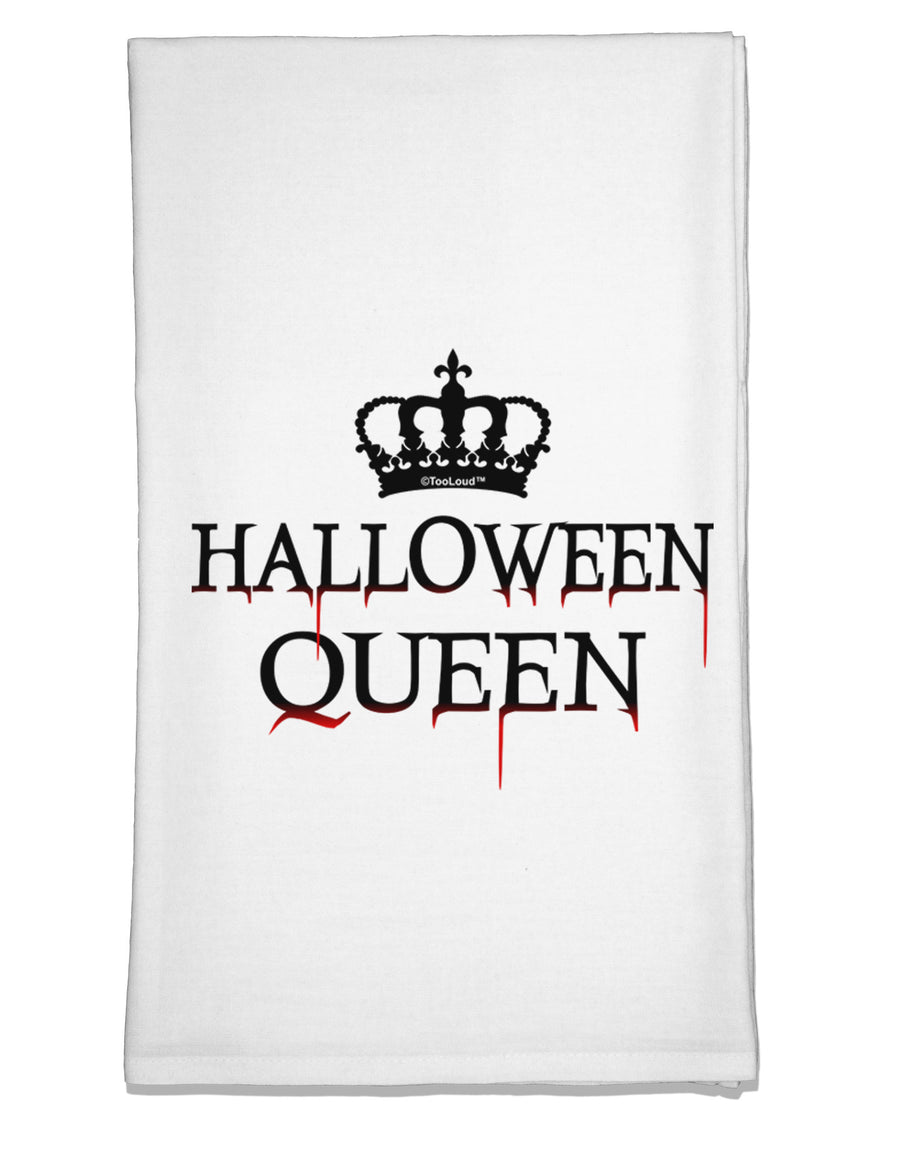 Halloween Queen Flour Sack Dish Towel by TooLoud-Flour Sack Dish Towel-TooLoud-White-Davson Sales