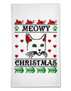 Meowy Christmas Cat Knit Look Flour Sack Dish Towels by TooLoud-TooLoud-White-Davson Sales