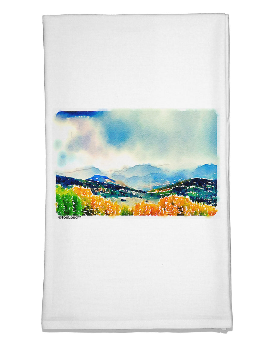 Colorado Mountain Scene Flour Sack Dish Towels-Flour Sack Dish Towel-TooLoud-White-Davson Sales