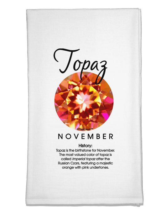 Birthstone Topaz Flour Sack Dish Towel by TooLoud-Flour Sack Dish Towel-TooLoud-White-Davson Sales