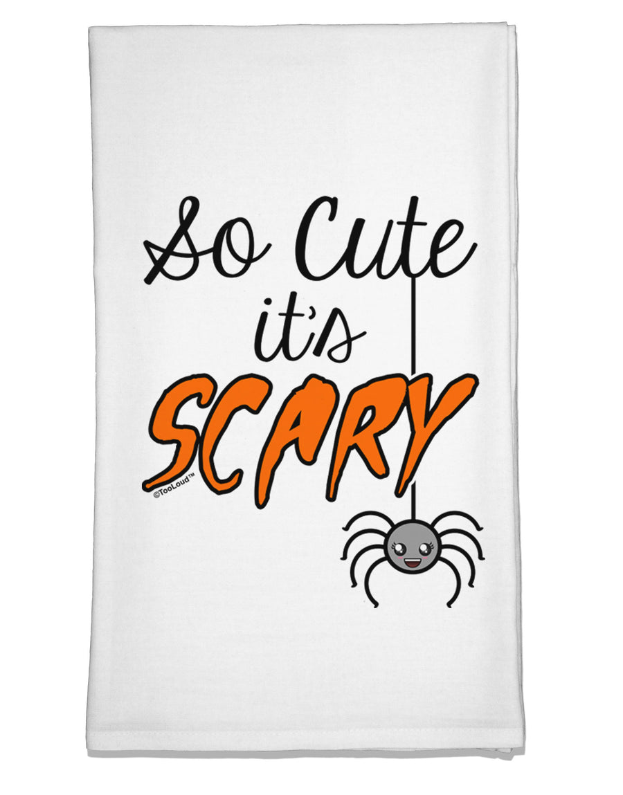So Cute It's Scary Flour Sack Dish Towel by TooLoud-Flour Sack Dish Towel-TooLoud-White-Davson Sales