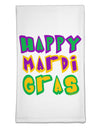 Happy Mardi Gras Text 2 Flour Sack Dish Towels-Flour Sack Dish Towel-TooLoud-White-Davson Sales