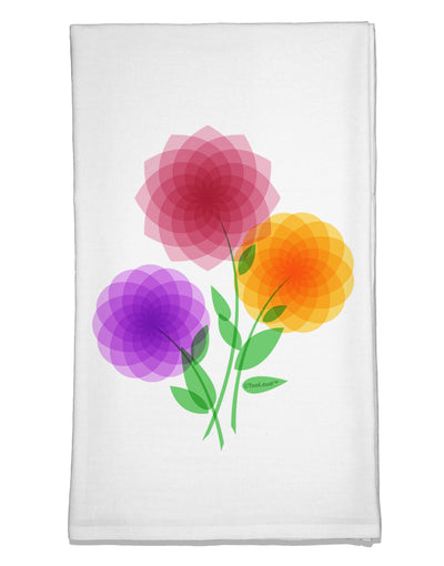 Crystal Dahlias Flour Sack Dish Towel-Flour Sack Dish Towel-TooLoud-White-Davson Sales